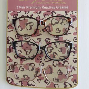 (135) Marilyn Monroe Premium Reading Glasses 3 pairs Set